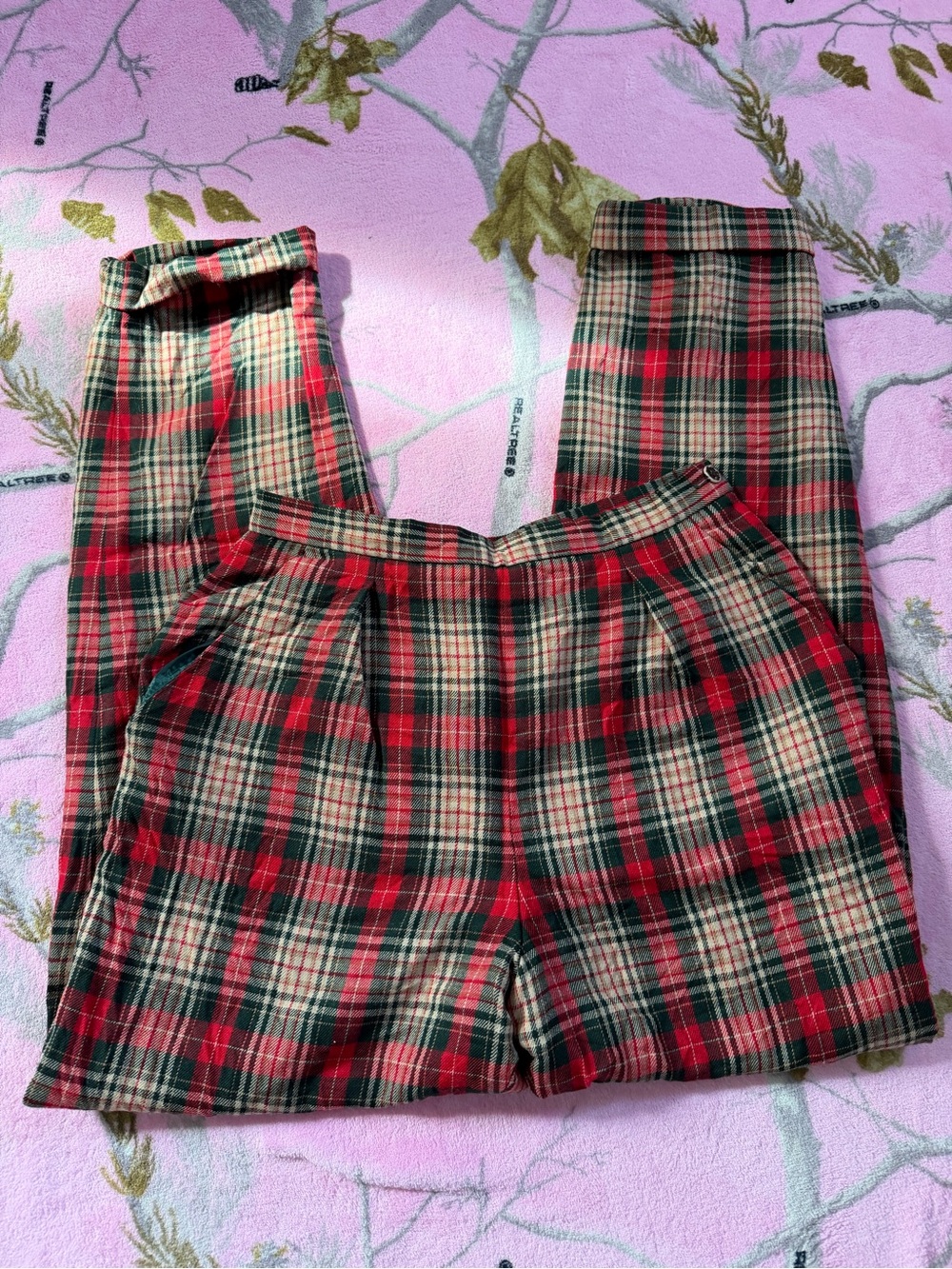 Vintage Evan Picone Plaid Trousers 100% Wool